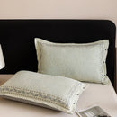 Axyaa Cotton Linen Gauze Jacquard Pillowcase Set, 48x74cm, Home Comfort Pair