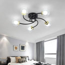 Axyaa Glass Ball LED Chandelier for Home Decor Lighting in Living Room and Bedroom