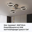 Axyaa Modern Luxury Chandelier Aluminum Remote Control Pendant Lights Crystals Home Decor