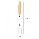 Axyaa Wood Handled Stainless Cutlery Set