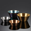 Axyaa Stainless Steel Seasoning Plate Round Salad Ketchup Saucer Dipping Cups