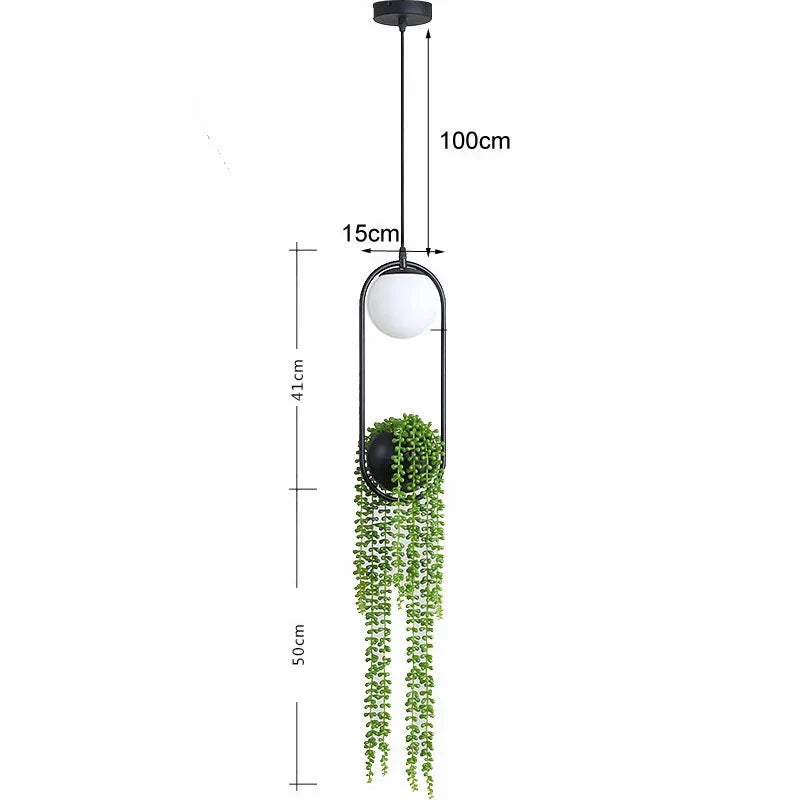 Axyaa Nordic Plant Pendant Lights for Home Dining Room Decor