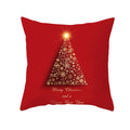 Axyaa Christmas Gift Pillowcase Red Print Cushion Cover for Home Sofa