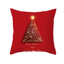 Axyaa Christmas Gift Pillowcase Red Print Cushion Cover for Home Sofa