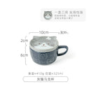 Axyaa Cartoon Animal Ceramic Coffee Cup with Lid - Kids Gift Mug Set