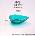 Axyaa Glass Water Drop Fruit Bowl Dessert Plate 300ml