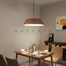 Axyaa Nordic Wood Grain Metal Pendant Light Fixture for Home Dining Room Kitchen