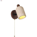Axyaa Up Down Rotate LED Wall Light - Pull Chain Switch Wood Home Decor Lamp