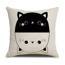 Axyaa Cat Print Cushion Cover for Stylish Home Decor and Comfort
