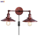 Axyaa Industrial Vintage Double Heads LED Wall Lamp