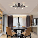 Axyaa Retro Wrought Iron Ceiling Light Chandelier for Bedroom and Living Room