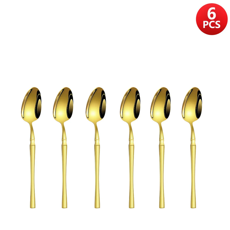 Axyaa Small Waist Gold Cutlery Set - Knife, Fork, Spoon Collection