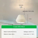 Axyaa Creamy Fabric LED Chandelier, Minimalist Bedroom Dining Room Pendant Light