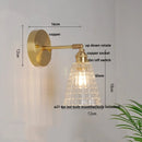 Axyaa Brass LED Wall Sconce Pull Chain Switch Nordic Stair Light Fixtures