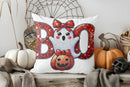 Axyaa Halloween Bow Bat Web Pillow Cover for Sofa Bedroom Car
