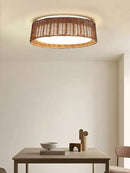 Axyaa Wabi Sabi Rattan Master Bedroom Ceiling Light Zen Tea Room Retro Chinese Style