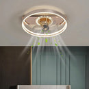 Axyaa Champagne Smart Ceiling Fan LED Light for Bedroom & Dining Room