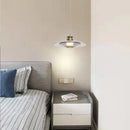 Axyaa LED Gray Amber Glass Wall Lamp Modern Round Sconce for Bedroom Aisle
