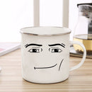 Axyaa Woman Face Enamel Travel Coffee Mug - Funny Gamer Gift