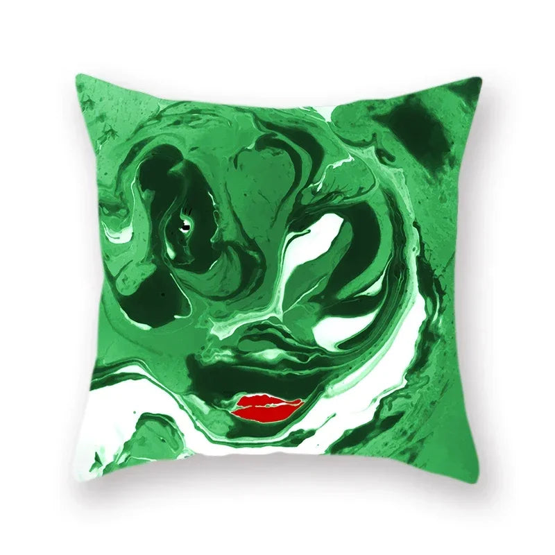 Abstract Geometric Print Polyester Pillowcase by Axyaa - Home Decor Sofa Chair Car Pillow Cover