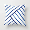 Blue Marble Geometric Cushion Cover 45x45cm for Home & Office Decor by Axyaa