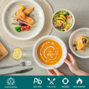 Axyaa Stoneware Tableware Set - 16/32 Piece for 4/8 - 4 Color Options