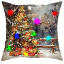 Axyaa Snowman & Christmas Tree LED Pillowcase for Festive Home Decor & Gifts