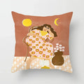 Axyaa Women Flower Oil Painting Decorative Pillowcase for Home Sofa Decor