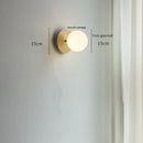 Axyaa Glass Ball LED Wall Light with Pull Chain Switch - Copper Finish