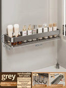 Axyaa Aluminum Kitchen & Bathroom Wall Hanging Rack Storage Shelf Organize Everything