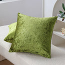 Axyaa Green Velvet Cushion Covers - Pack of 2