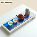 Axyaa Mountain Tea Tray: Japanese Style Table Organizers for Tea Serving and Storage