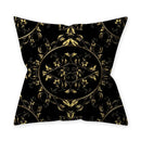 Axyaa Golden Black Pattern Decorative Cushion Cover 45*45CM for Home Sofa Car