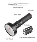 Axya 395nm UV Flashlight with 100 LEDs for Pet Urine Detection