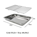 Axyaa Stainless Steel Bakeware Set Kitchen Utensils Storage Tray Cooling Rack