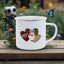 Axyaa Enamel Cup: Cute & Funny Original Anime Mug for Tea, Coffee, Beer & Travel