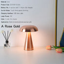 Axyaa LED Touch Table Lamp Rechargeable 3 Color Metal Desk Room Decor