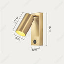 Axyaa Adjustable Angle LED Wall Lamp with Switch, Minimalist Design for Bedroom and Corridor
