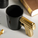 Axya Ceramic Pistol Mug Set for Breakfast Tea and Coffee