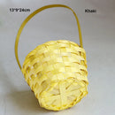 Axyaa Hand-Woven Flower Storage Baskets: 3 Shapes for Shopping & Storage