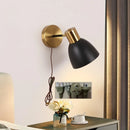 Axyaa Black Iron LED Wall Sconce Modern Simple Bathroom Vanity Light