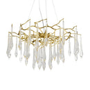 Axyaa Large Droplet Crystal Chandelier for Modern Living Room and Bedroom