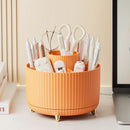 Axyaa Rotating Makeup Brush Holder Organizer for Dresser Desktop Bathroom Office Storage