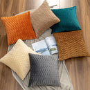 Axyaa 3D Geometric Velvet Pleated Cushion Cover for Home Decor