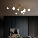 Axyaa Nordic Copper Pendant Lamp for Living Room Restaurant, Modern Minimalist Design