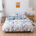 Axyaa Marble Print Duvet Cover Set, Soft Brushed King Size Bedding Set