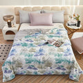 Axyaa Cool Silk Hyaluronic Acid Summer Quilt - Knitted, Printed, Comfortable, Breathable