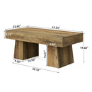 Axyaa Vintage Wooden Coffee Table - Modern Center Cocktail Furniture