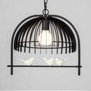 Axyaa Iron Bird Cage Chandelier: Stylish LED Hanging Lamp for Indoor Decor