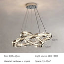 Axyaa Crystal Pendant Chandelier for Luxury Living Room Decor